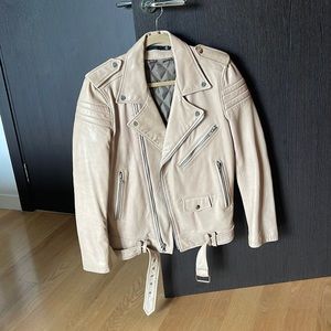 Gorgeous BLK DNM Leather Jacket in a stunning nude color